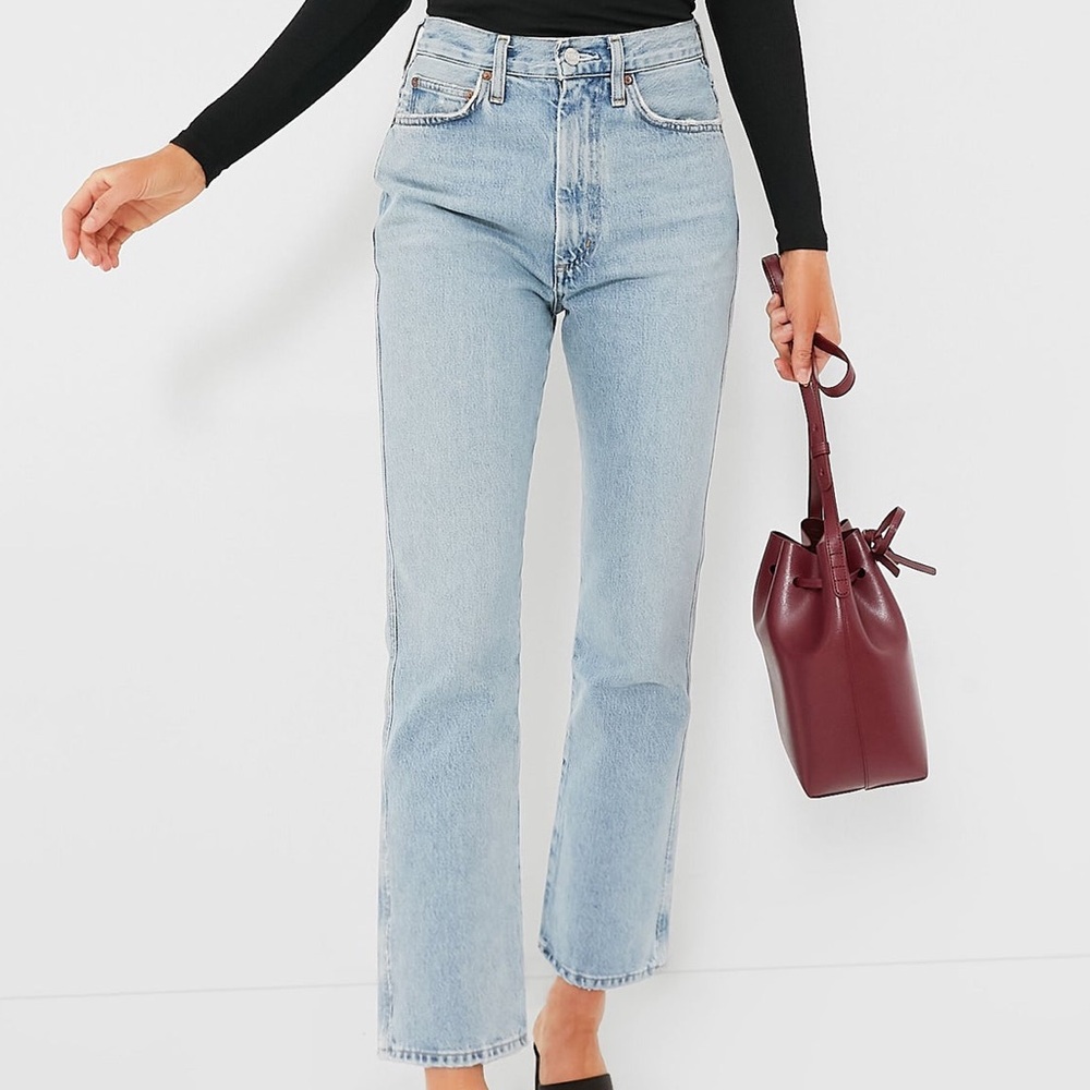 AGOLDE PINCH WAIST HIGH RISE KICK JEANS IN RIPTIDE - Size 23